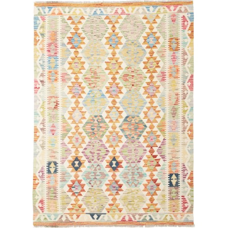 Tappeto Kilim Afghanistan giallo arancione 129x184