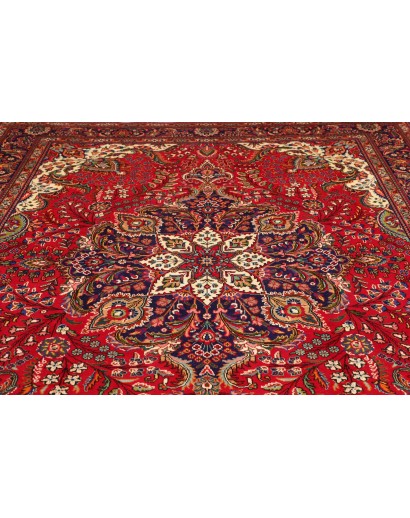 Tappeto Tabriz Persia marrone giallo 247x348