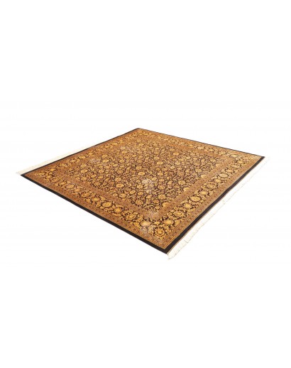 Tappeto Ghom seta Persia marrone 200x200