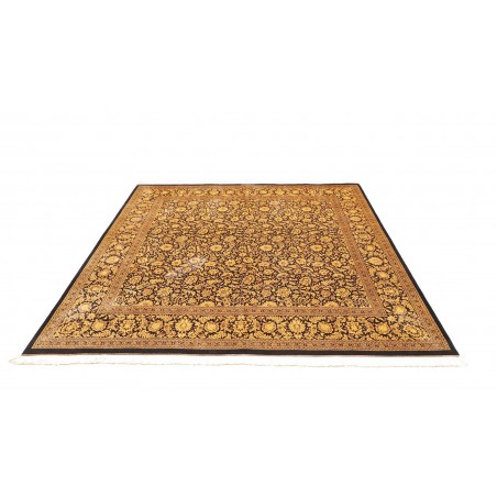 Tappeto Ghom seta Persia marrone 200x200
