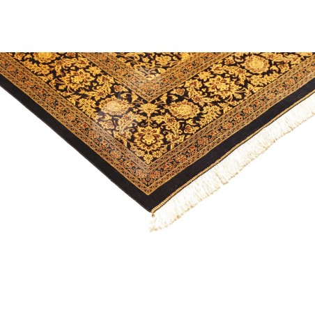 Tappeto Ghom seta Persia marrone 200x200