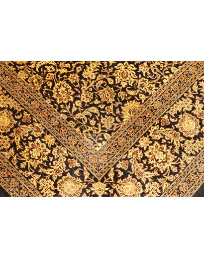 Tappeto Ghom seta Persia marrone 200x200