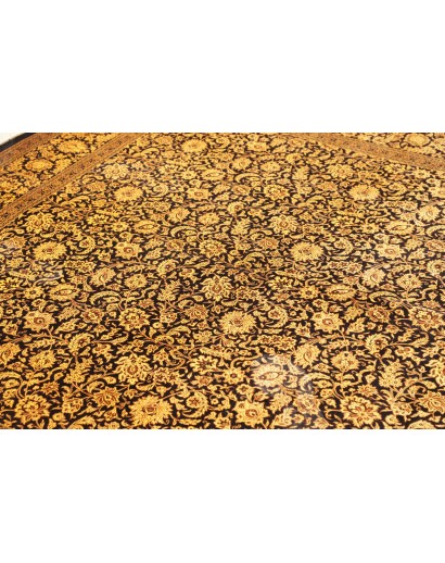 Tappeto Ghom seta Persia marrone 200x200