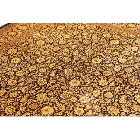 Tappeto Ghom seta Persia marrone 200x200