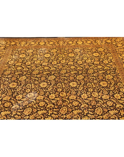 Tappeto Ghom seta Persia marrone 200x200