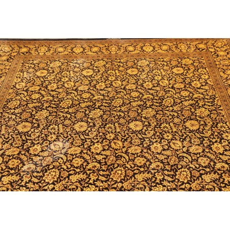 Tappeto Ghom seta Persia marrone 200x200