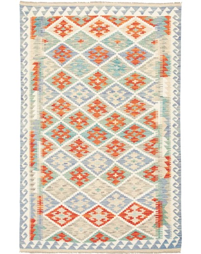 Tappeto Kilim Afghanistan bianco 125x192