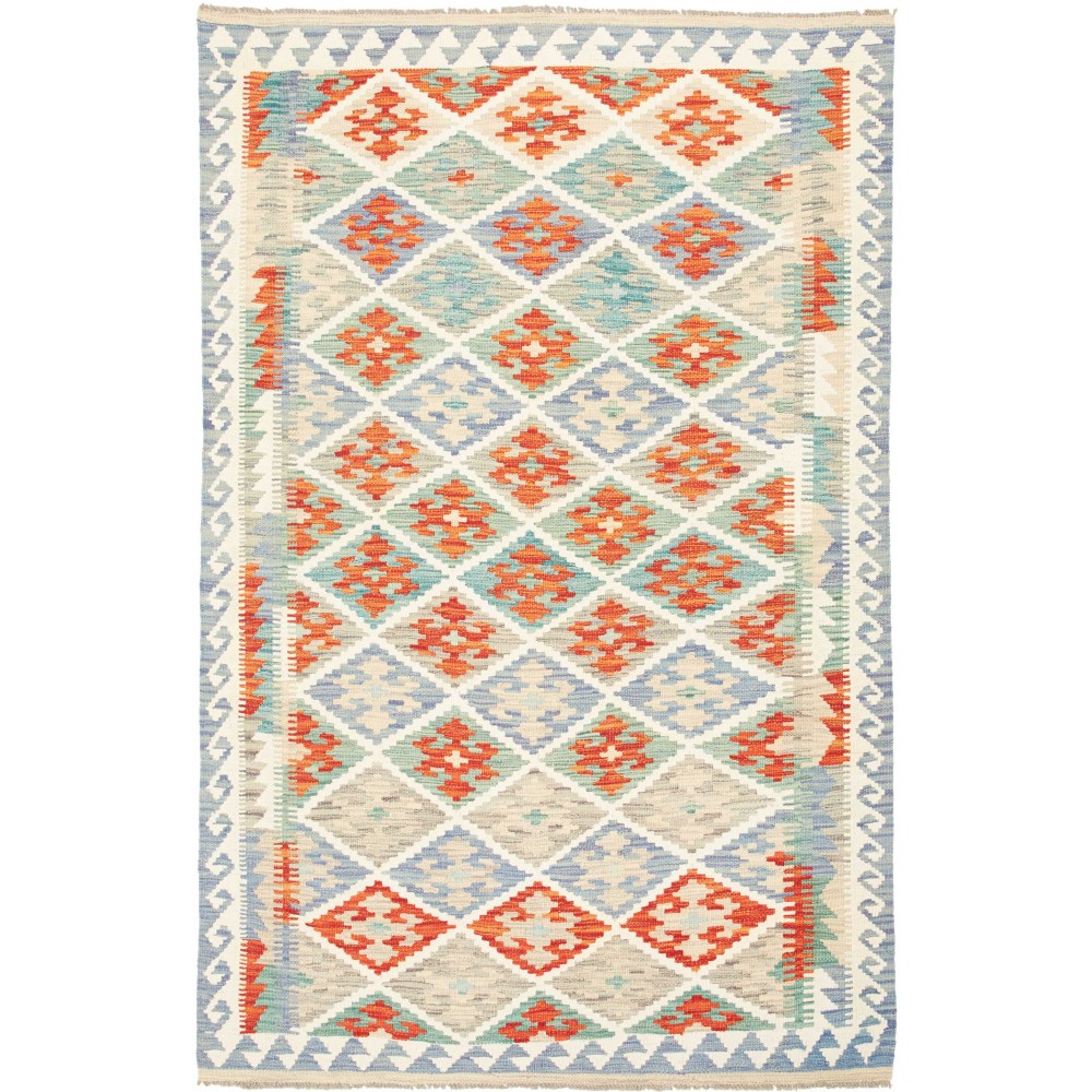 Tappeto Kilim Afghanistan bianco 125x192