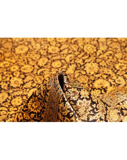 Tappeto Ghom seta Persia marrone 200x200