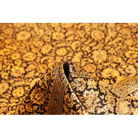 Tappeto Ghom seta Persia marrone 200x200