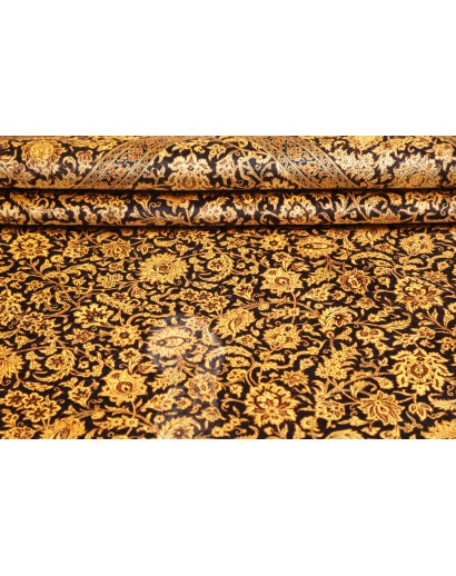 Tappeto Ghom seta Persia marrone 200x200