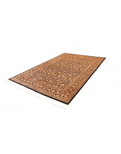 Tappeto Ghom seta Persia marrone blu 200x291