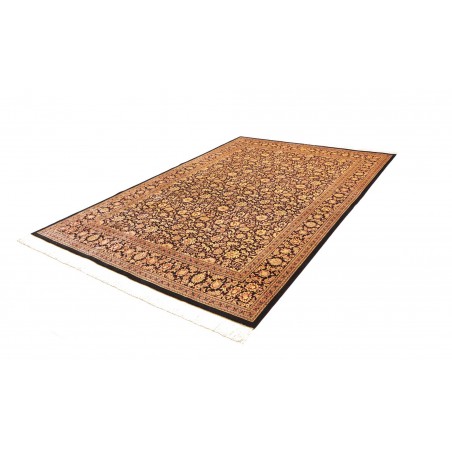 Tappeto Ghom seta Persia marrone blu 200x291