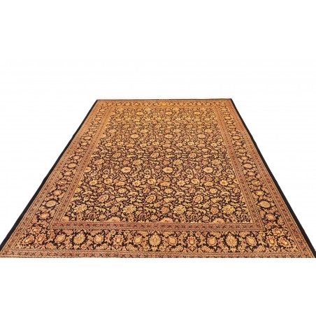 Tappeto Ghom seta Persia marrone blu 200x291