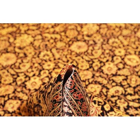 Tappeto Ghom seta Persia marrone blu 200x291