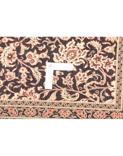 Tappeto Ghom seta Persia marrone blu 200x291