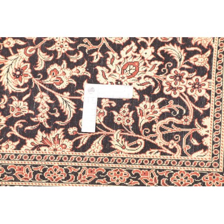 Tappeto Ghom seta Persia marrone blu 200x291