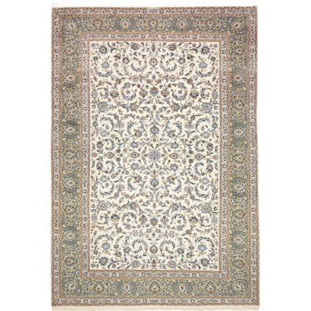 Tappeto Kashan Persia bianco grigio 245x350