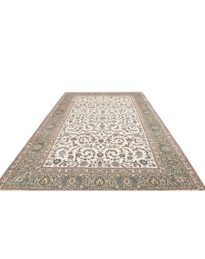 Tappeto Kashan Persia bianco grigio 245x350