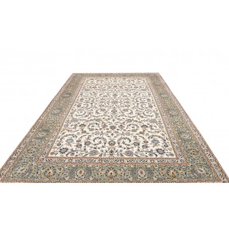 Tappeto Kashan Persia bianco grigio 245x350