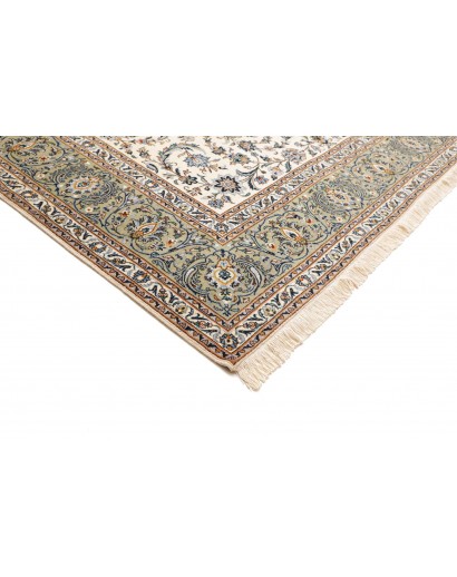 Tappeto Kashan Persia bianco grigio 245x350