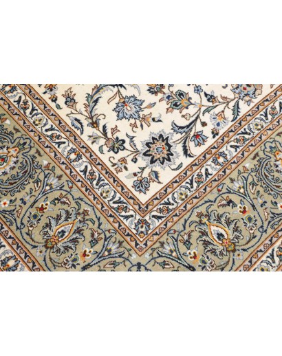 Tappeto Kashan Persia bianco grigio 245x350