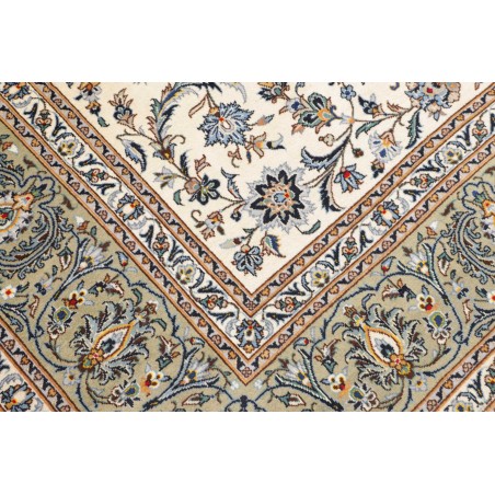 Tappeto Kashan Persia bianco grigio 245x350