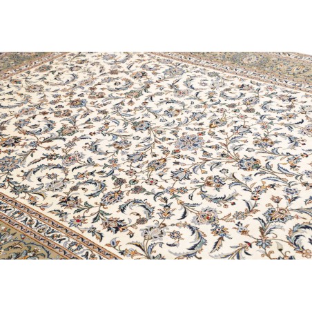Tappeto Kashan Persia bianco grigio 245x350