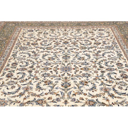 Tappeto Kashan Persia bianco grigio 245x350