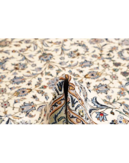 Tappeto Kashan Persia bianco grigio 245x350