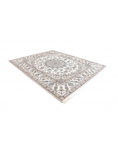Tappeto Nain Kashmar Persia bianco grigio 244x296