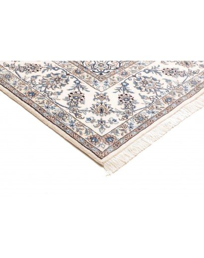 Tappeto Nain Kashmar Persia bianco grigio 244x296