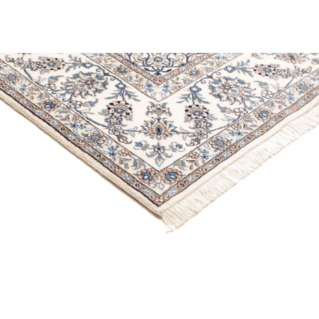 Tappeto Nain Kashmar Persia bianco grigio 244x296