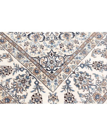 Tappeto Nain Kashmar Persia bianco grigio 244x296