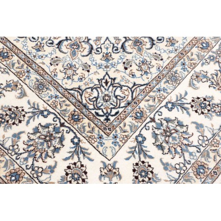 Tappeto Nain Kashmar Persia bianco grigio 244x296