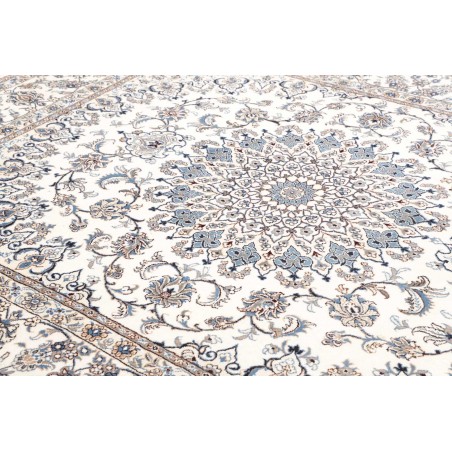 Tappeto Nain Kashmar Persia bianco grigio 244x296