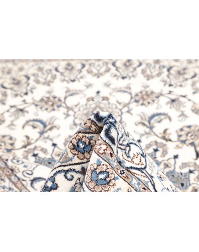 Tappeto Nain Kashmar Persia bianco grigio 244x296