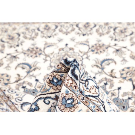 Tappeto Nain Kashmar Persia bianco grigio 244x296