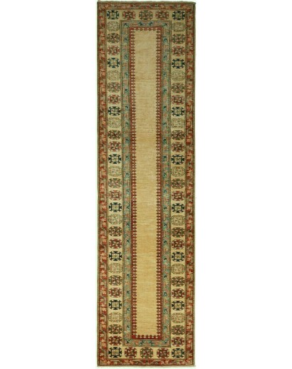 Tappeto Kazak Fine Pakistan bianco marrone 83x322