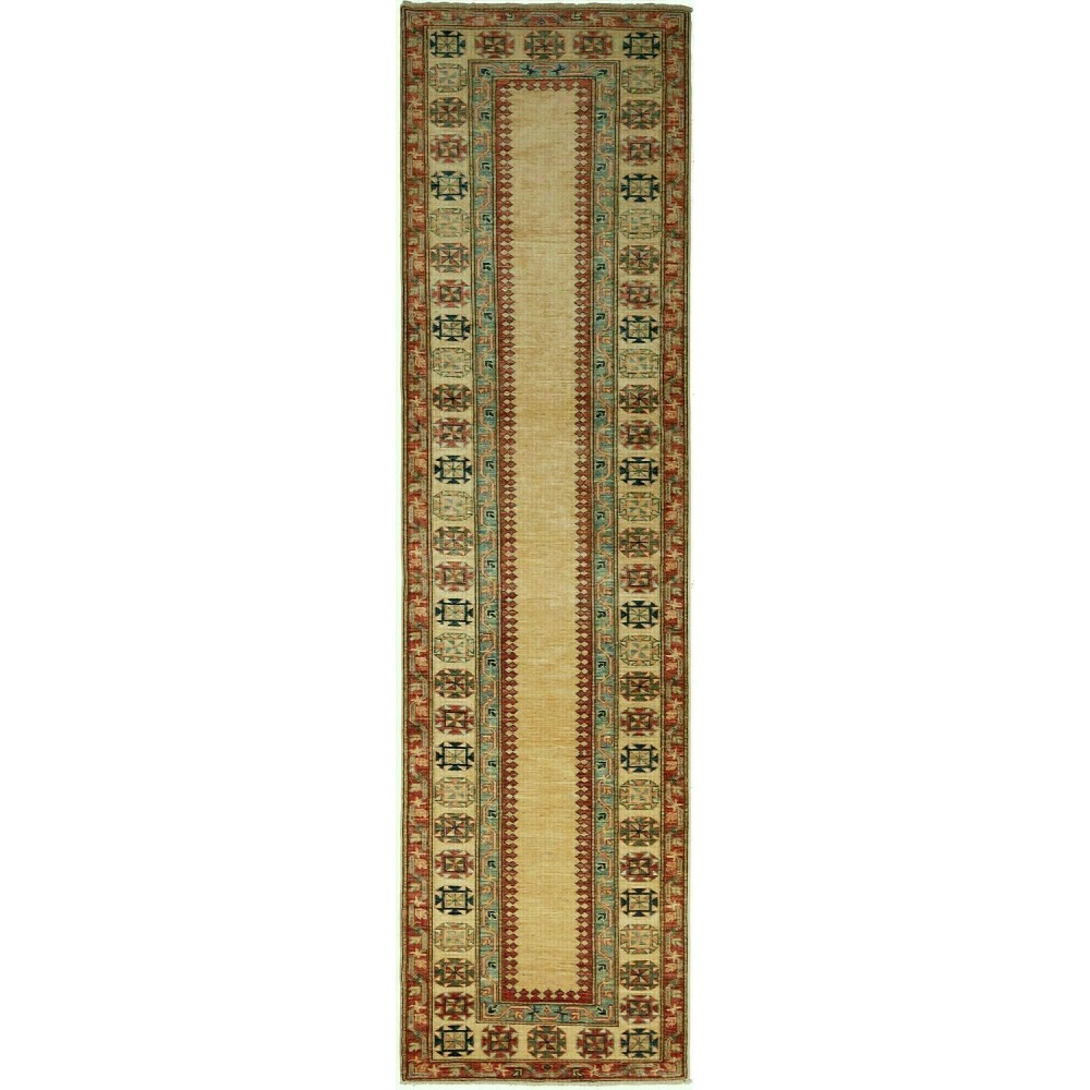 Tappeto Kazak Fine Pakistan bianco marrone 83x322