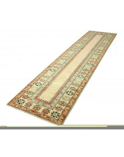 Tappeto Kazak Fine Pakistan bianco marrone 83x322