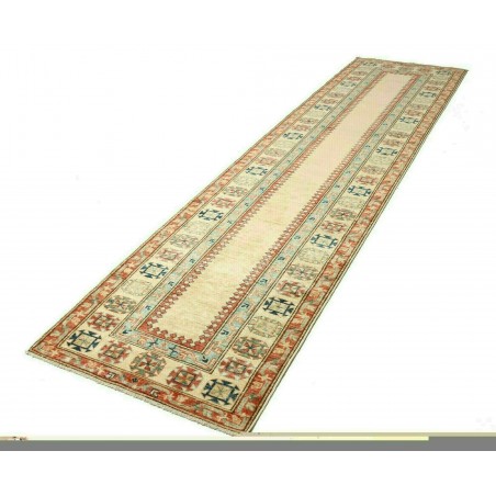 Tappeto Kazak Fine Pakistan bianco marrone 83x322