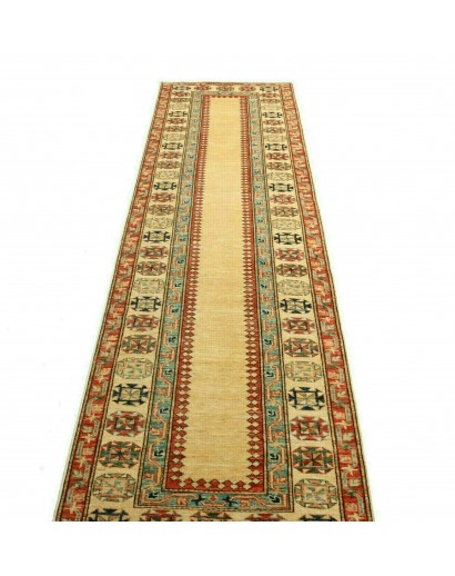 Tappeto Kazak Fine Pakistan bianco marrone 83x322