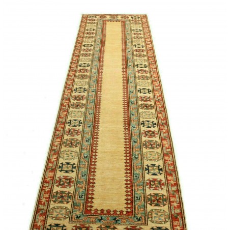 Tappeto Kazak Fine Pakistan bianco marrone 83x322
