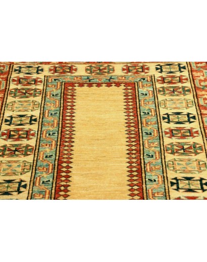 Tappeto Kazak Fine Pakistan bianco marrone 83x322