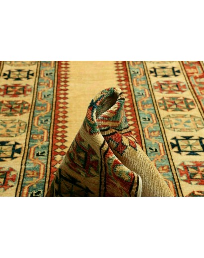 Tappeto Kazak Fine Pakistan bianco marrone 83x322
