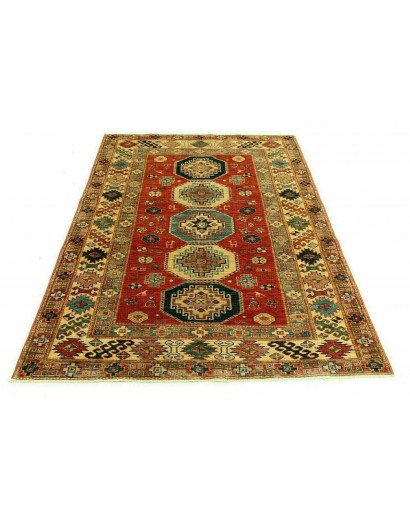 Tappeto Kazak Fine Pakistan marrone giallo 136x189