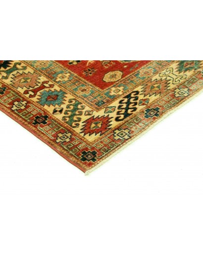 Tappeto Kazak Fine Pakistan marrone giallo 136x189