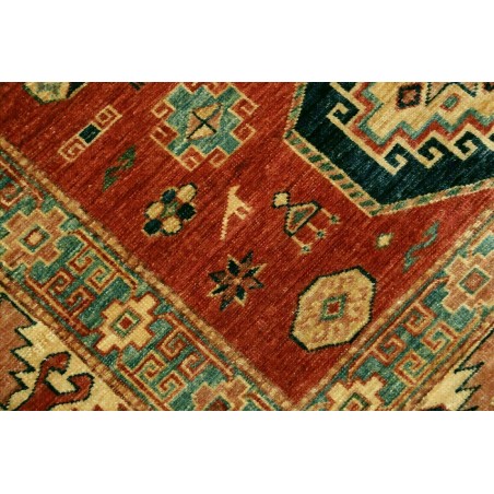 Tappeto Kazak Fine Pakistan marrone giallo 136x189