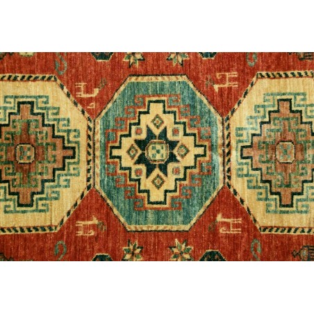 Tappeto Kazak Fine Pakistan marrone giallo 136x189